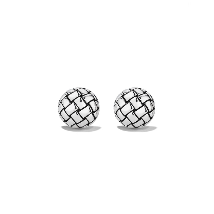 Basketweave Stud Earrings