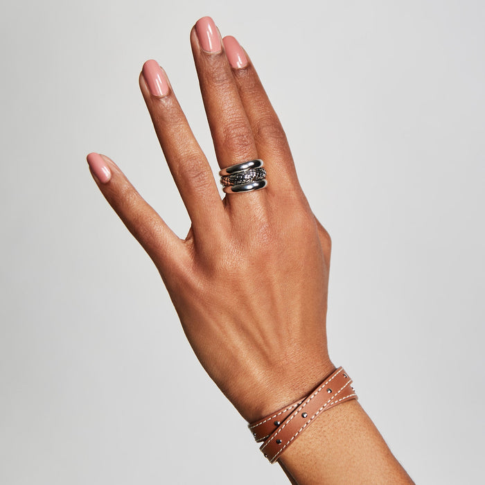 Basketweave Triple Band Ring
