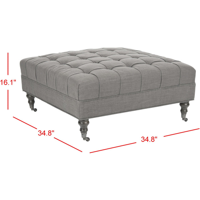 Charcoal Clark Tufted Cocktail Ottoman