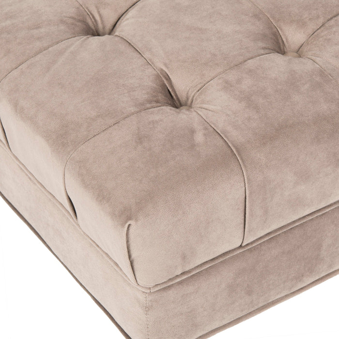 Mushroom Clark Tufted Cocktail Ottoman