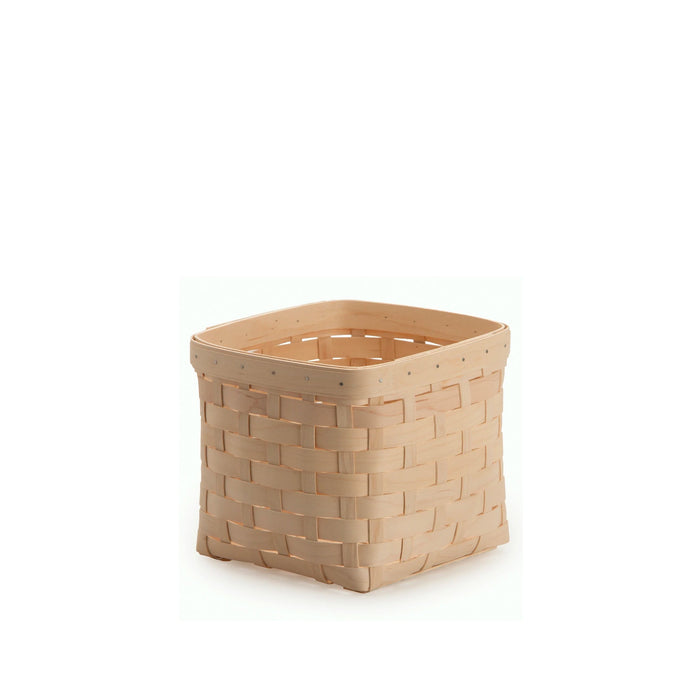 Whitewashed Square Organizing Basket