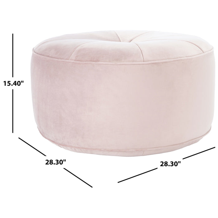 Blush Amais Round Ottoman
