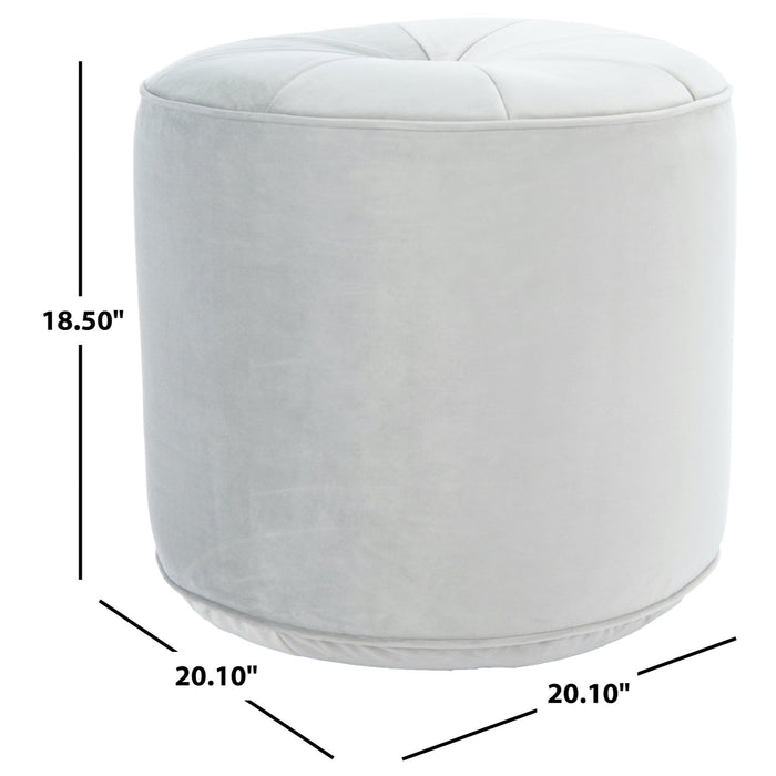Light Grey Hawkem Cylinder Ottoman