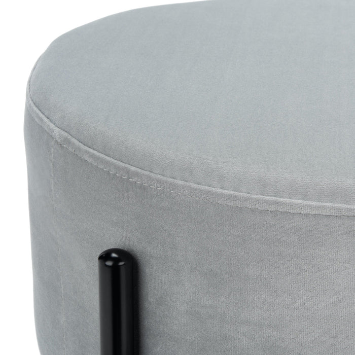 Grey Lisbon Round Ottoman