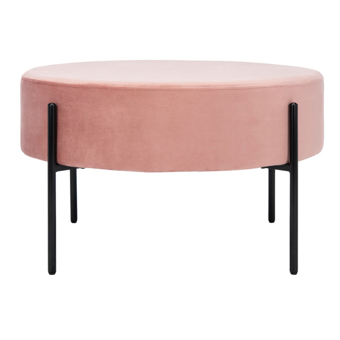 Dusty Rose Lisbon Round Cocktail Ottoman