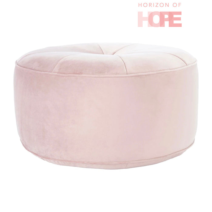 Blush Amais Round Ottoman