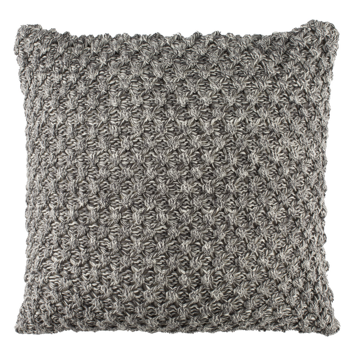 Grey & Natural Janan Knit Pillow