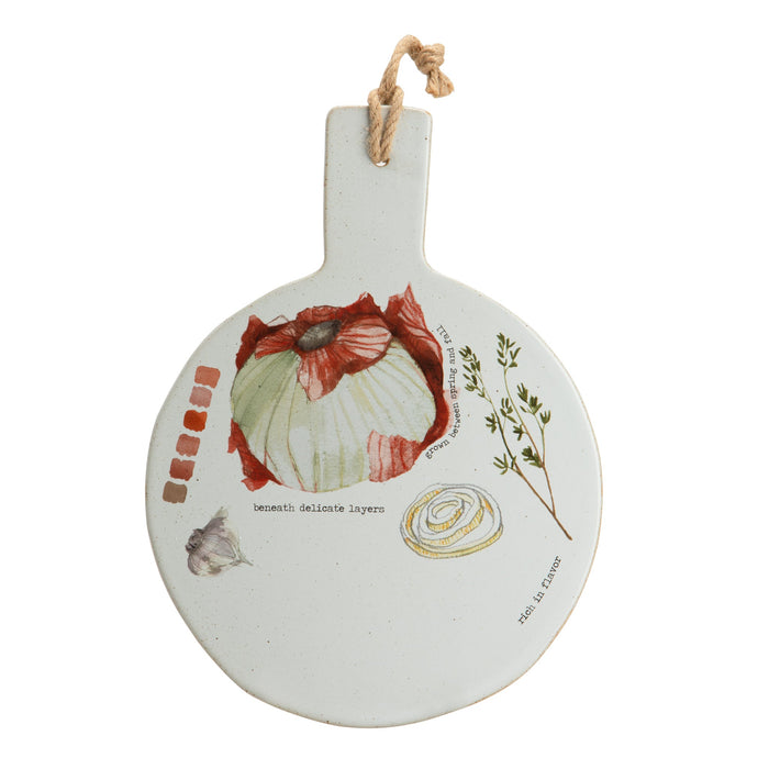 Farm to Table Stoneware Cheese Board