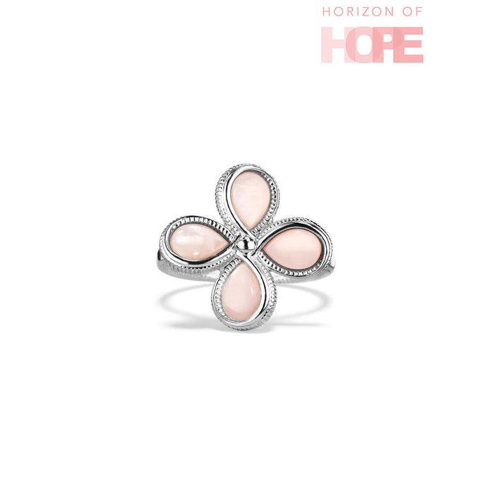 Jardin Flower Ring with Pink Mother of Pearl