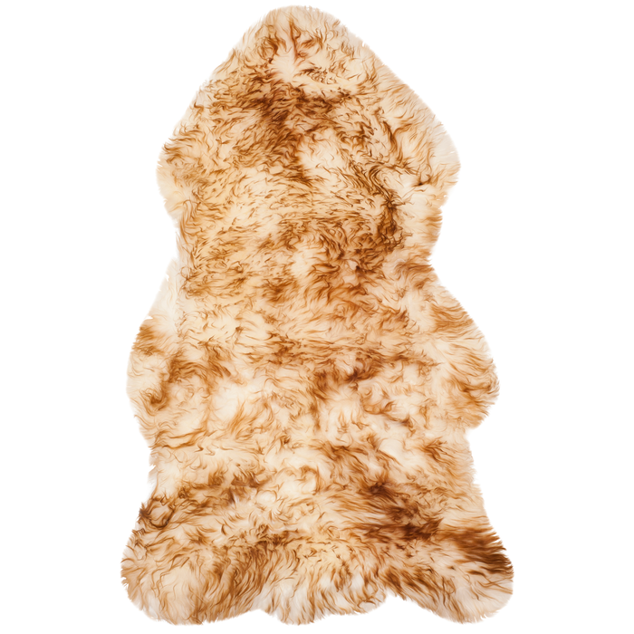Off White & Coco Brown Sheep Skin Rug