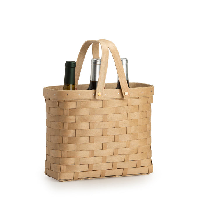Light Brown Wine Caddy Basket
