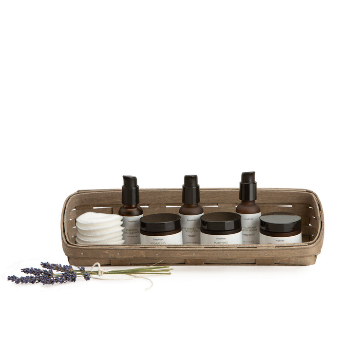 Light Grey Large Skin Care Basket Set with Free Protector