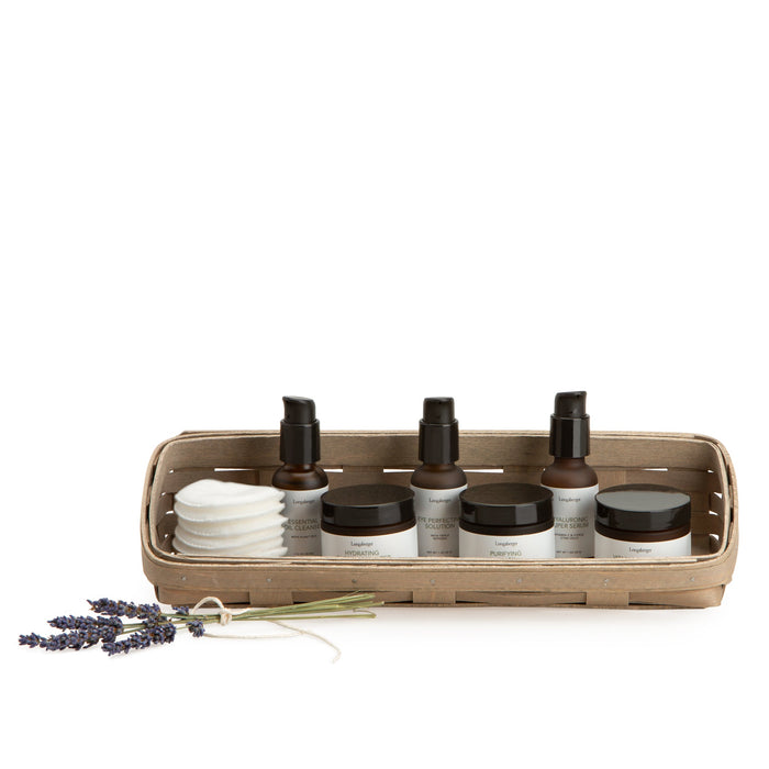 Pale Grey Large Skin Care Basket Set with Free Protector