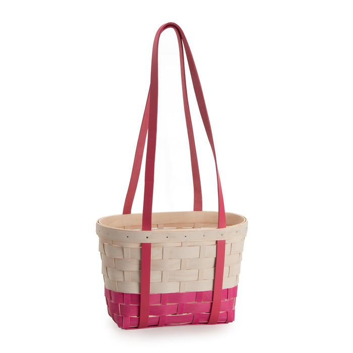 Pink & White Medium Boardwalk Basket Set with Free Protector