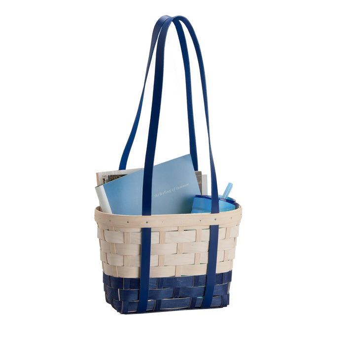 Blue & White Medium Boardwalk Basket Set with Free Protector