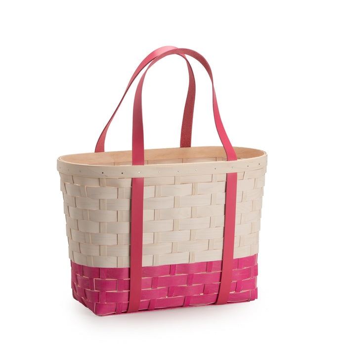 Pink & White Large Boardwalk Basket Set with Free Protector