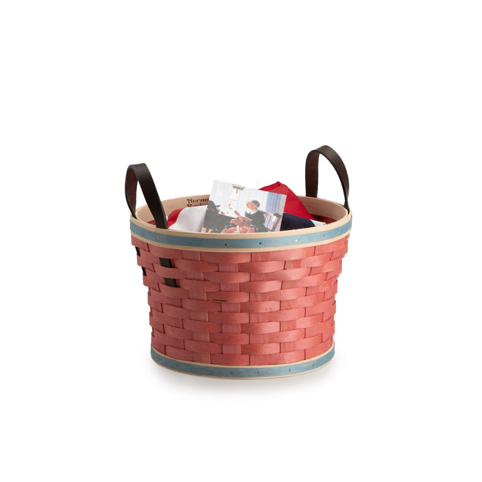 Norman Rockwell Series 2 – Barn Red Bushel Basket Set with Free Protector