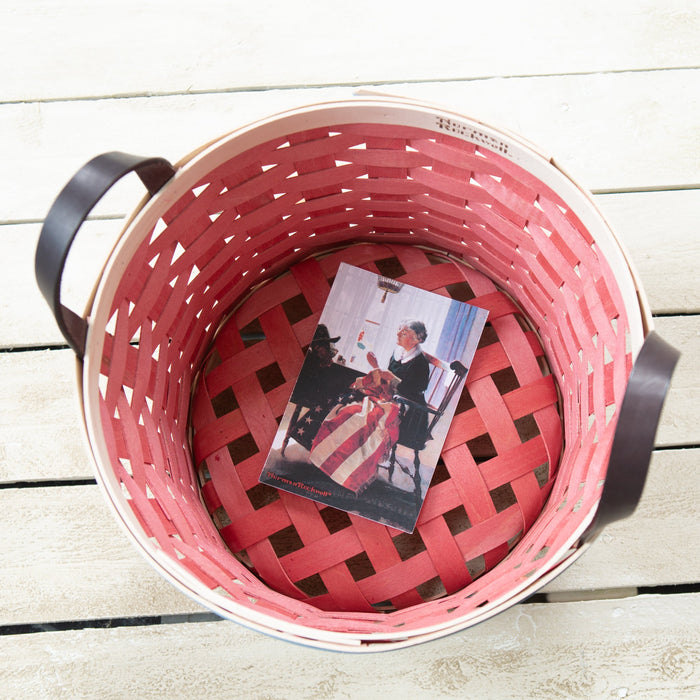 Norman Rockwell Series 2 – Barn Red Bushel Basket Set with Free Protector
