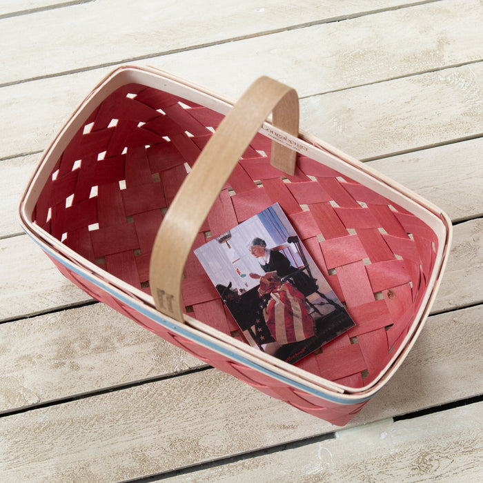 Norman Rockwell Series 2 – Barn Red Rectangle Basket Set with Free Protector