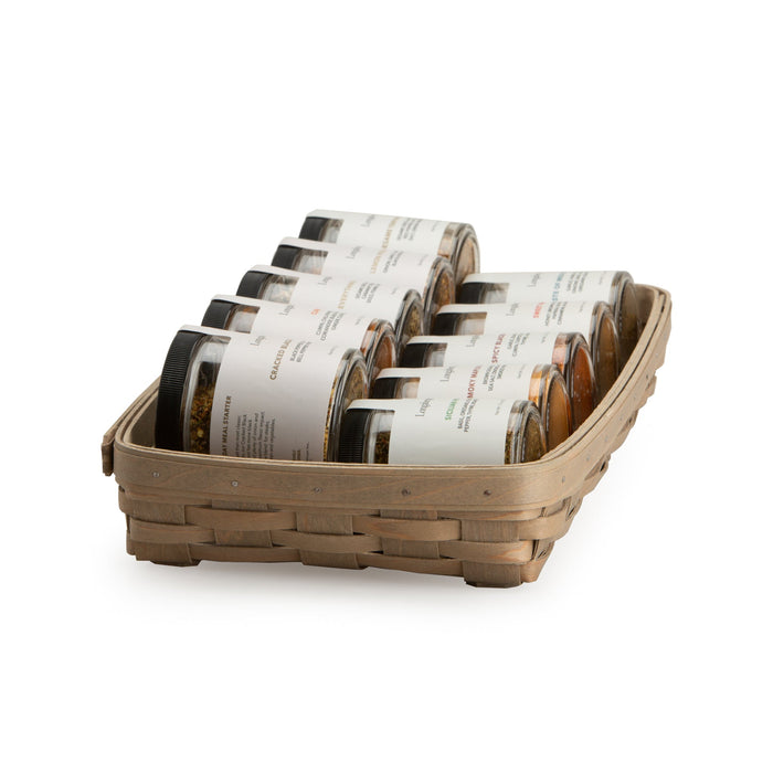 Pale Grey Spice Basket Set with Free Protector & Longaberger Spice Kit