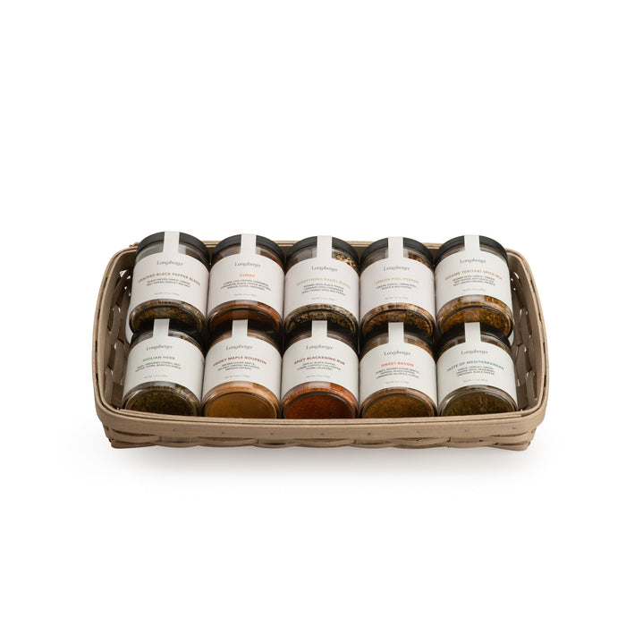 Pale Grey Spice Basket Set with Free Protector & Longaberger Spice Kit