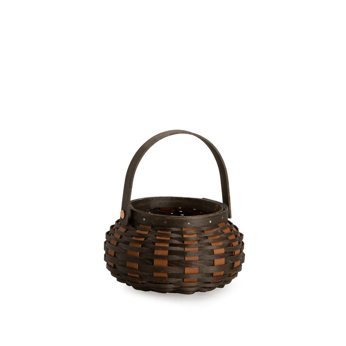 Small Black & Rusty Spice Round Harvest Basket Set with Free Protector