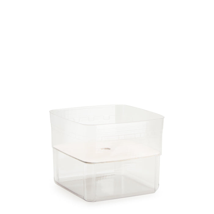 Whitewashed Two Pie Basket Set with Free Protector & Riser