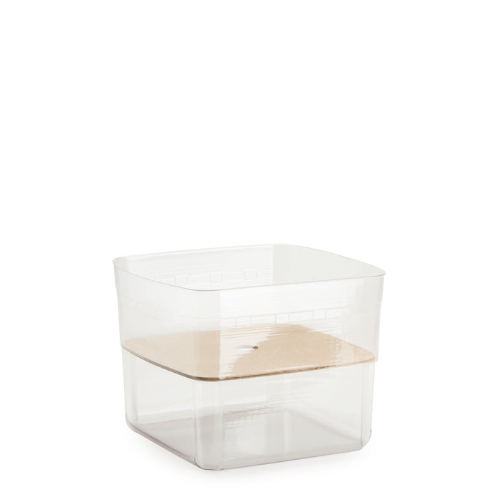 Pale Grey Two Pie Basket Set with Free Protector & Riser
