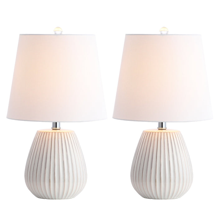 White Kole Table Lamp Set
