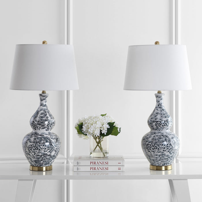 Black & White Alder Table Lamp Set