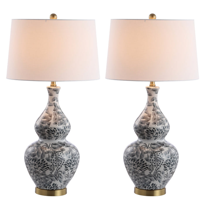 Black & White Alder Table Lamp Set