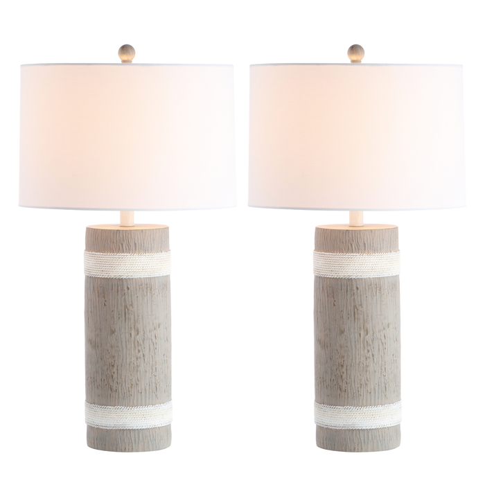 Brown & White Brixton Table Lamp Set