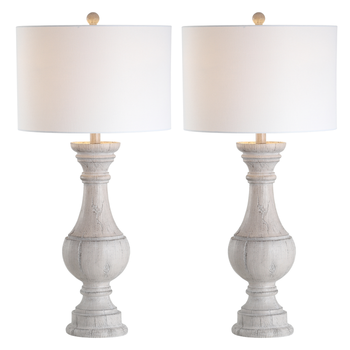 White Savion Table Lamp Set