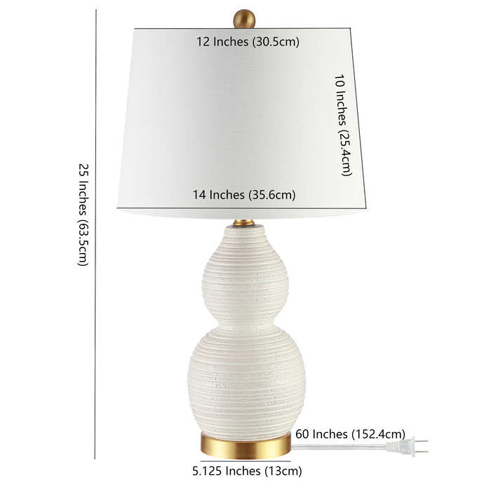 White Darsa Table Lamp