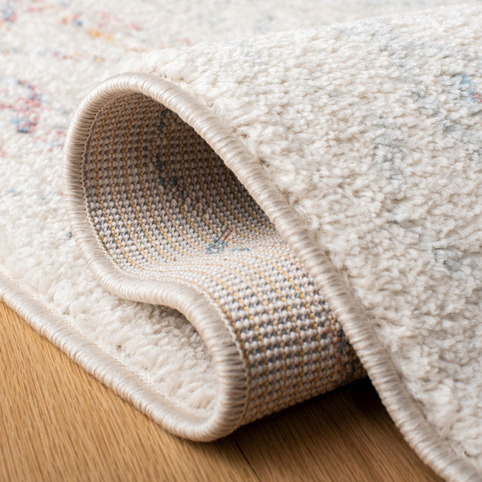 Ivory & Turquoise Large Tulum Moroccan Rug