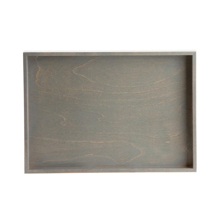Pewter 1973 Wood Organizing Tray