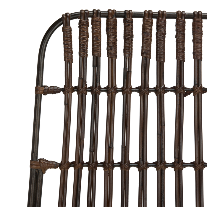 Brown & Black Minerva Wicker Counter Stool Set