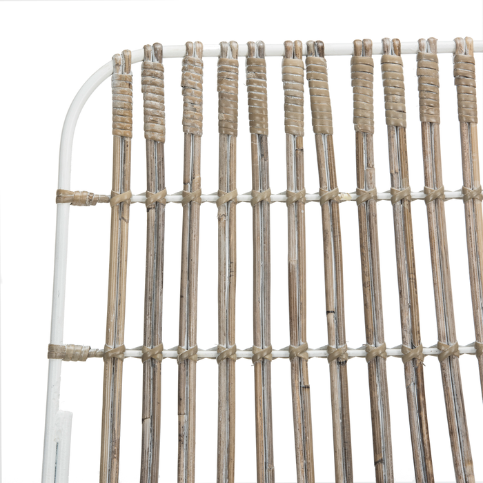 White Minerva Wicker Counter Stool Set