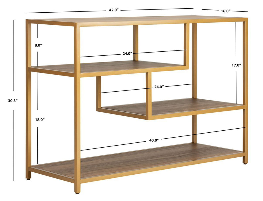 Gold Reese Geometric Console Table