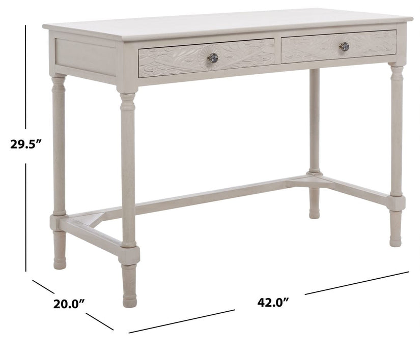 Taupe Ryleigh 2 Drawer Desk