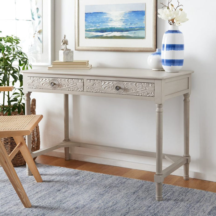 Taupe Ryleigh 2 Drawer Desk