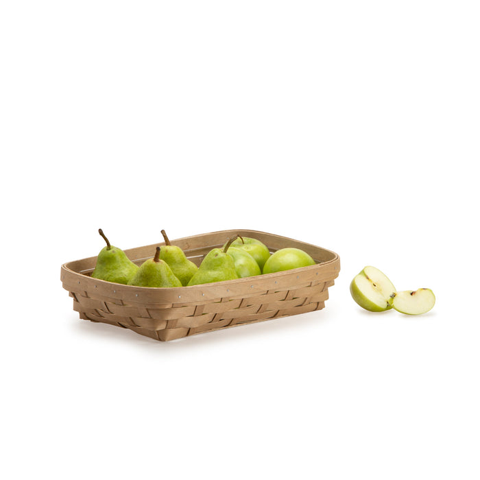 Light Brown Rectangle Serving Basket