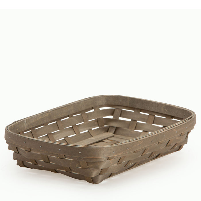 Light Grey Rectangle Serving Basket