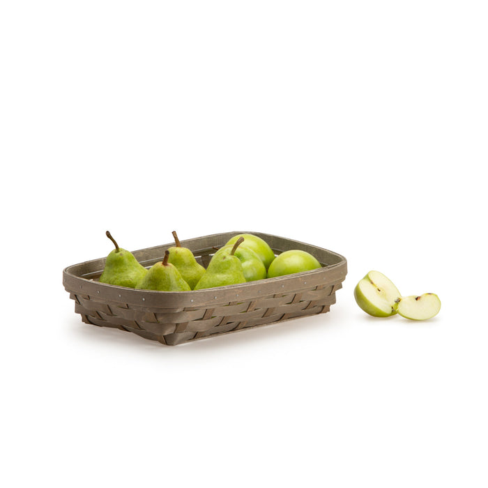 Light Grey Rectangle Serving Basket