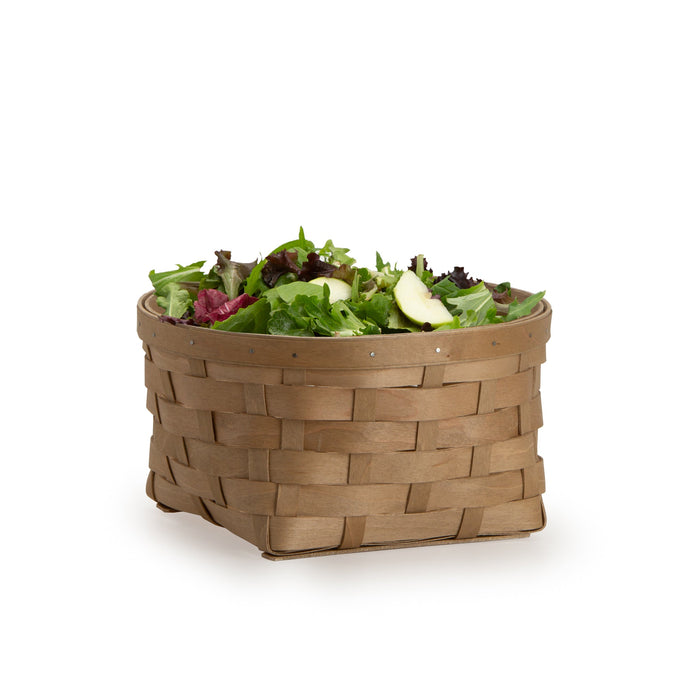 Light Brown Round Serving Basket