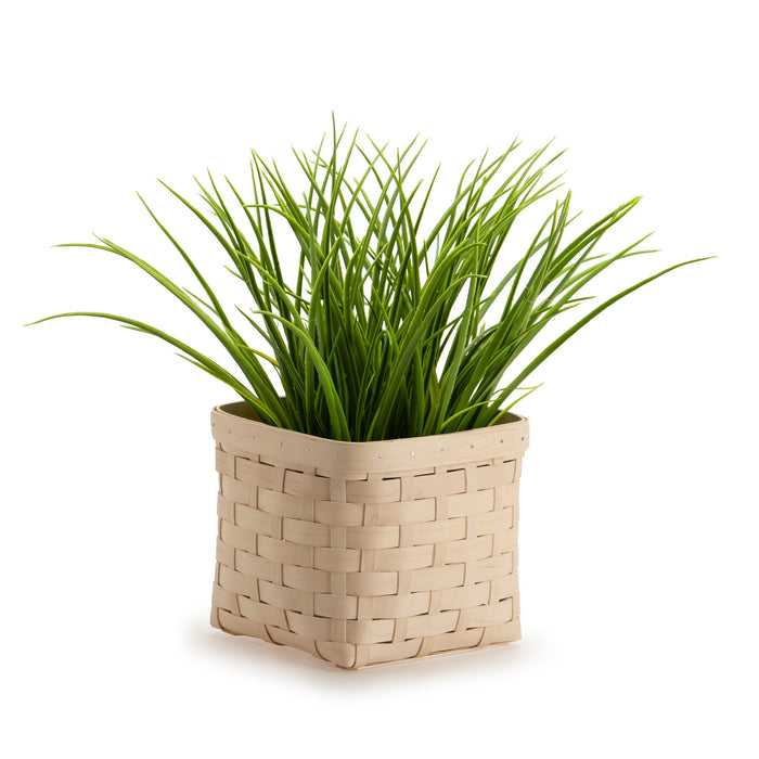 Whitewashed Square Organizing Basket