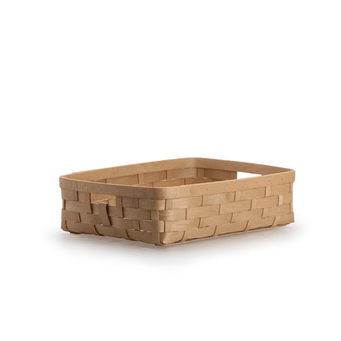 Light Brown Short Rectangle Organizing Basket