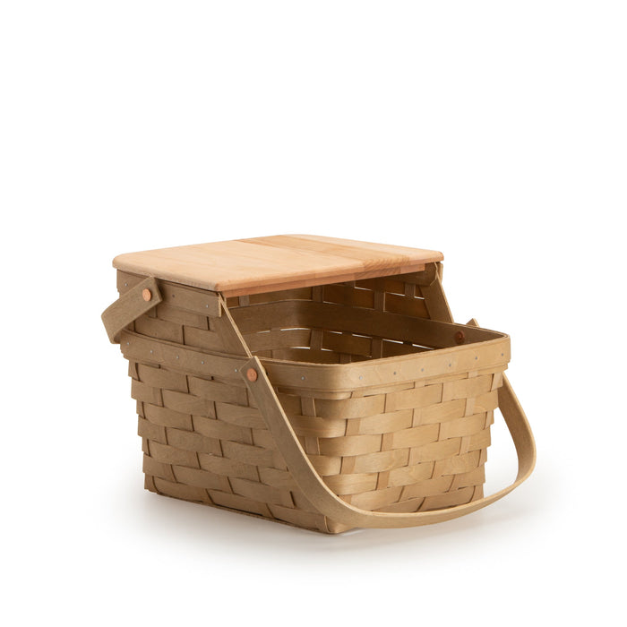 Light Brown Picnic Basket