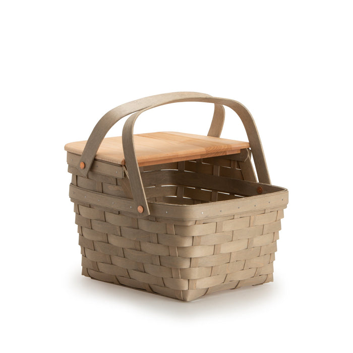 Pale Grey Picnic Basket