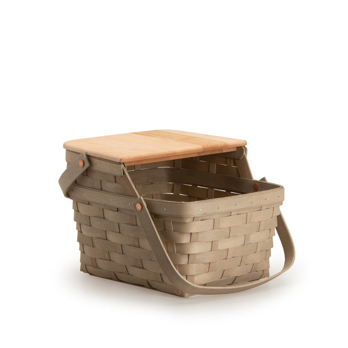 Pale Grey Picnic Basket